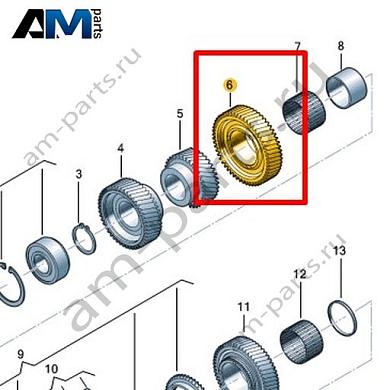 Свободно вращающаяся шестерня VAG 0C6311349AКупить свободно вращающуюся шестерню 0C6311349A для Фольксваген/Ауди/Шкода- минимальная цена
