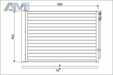 Радиатор кондиционера (VALEO) 814410 для BMW 5 серия (F10) 2011-2013 525dx