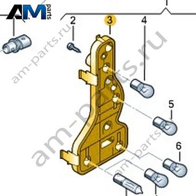 Держатель ламп Volkswagen AMAROK 2013-2016 2H1945258CКупить держатель ламп 2H1945258C для Фольксваген Амараок 2013-2016 на выгодных условиях