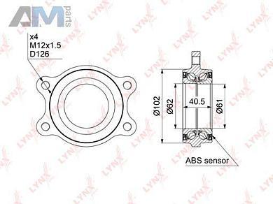Подшипник ступицы LYNX для Audi A5 (8T) 2007-2016 WB-1002