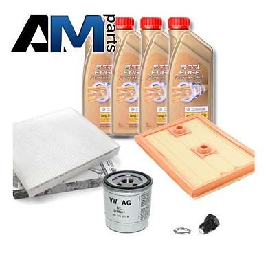 Комплект неоригинальных фильтров и моторное масло 5W40 для ТО-1/3 Polo Sedan 1.4 TSI 125 л.с.