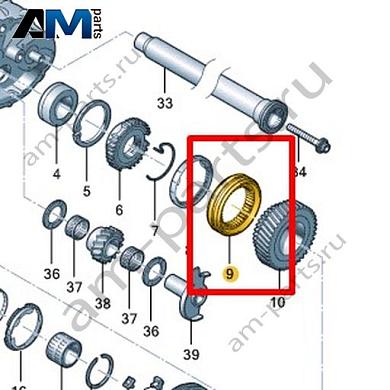 Муфта синхронизатора VAG 0B1311764AКупить муфту синхронизатора 0B1311764A для Фольксваген/Ауди/Шкода- акция