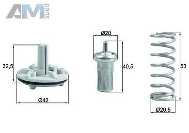 Термостат охлаждающей жидкости MAHLE/KNECHT (TX18380D) для Volkswagen Tiguan I (2007-2011) 1.4TSI CAVA