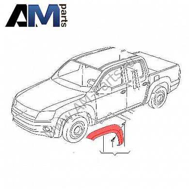 Накладка крыла передняя левая Amarok 2H7853717AGRU