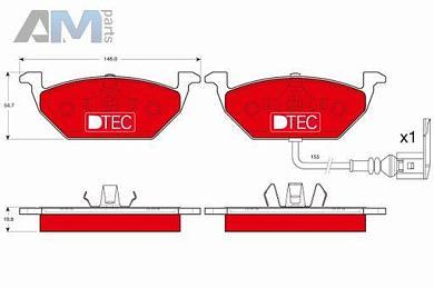 Передние керамические тормозные колодки TRW GDB1386DTE на Skoda Tour (1996-2011)