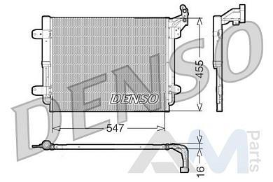 Радиатор кондиционера DENSO (DCN32062) на Tiguan I (2012-2016) 2.0TDI