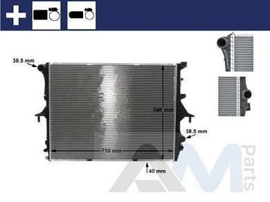 Радиатор ОЖ CR571000S (BEHR MAHLE) для Q7 (4L) 2007-2015 3.0TDI