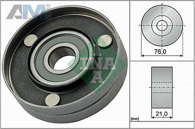 Паразитный ролик ремня генератора INA (532056710) для Audi A8 (D3) 2002-2010 3.7/4.2FSI