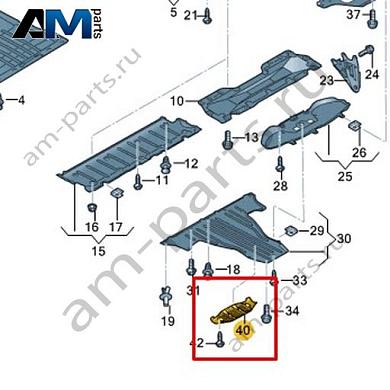 Защита днища Volkswagen id3 2020-2024 1EA825912Купить защиту днища 1EA825912 для Фольксваген id3 2020-2024 по минимальной цене