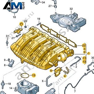 Впускной коллектор VAG 06L133201BHКупить впускной коллектор 06L133201BH для Фольксваген/Ауди/Шкода- бесплатная доставка