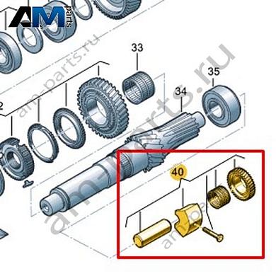 Шестерня заднего хода VAG 0F6311654Купить шестерню заднего хода 0F6311654 для Фольксваген/Ауди/Шкода на выгодных условиях