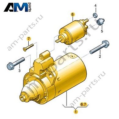 Стартер VAG 04L911021BКупить стартер 04L911021B Фольксваген/Ауди/Шкода- выгодные цены