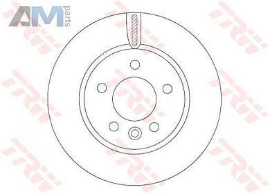 Передние тормозные диски (DF6589S) TRW на Volkswagen Crafter (2017-2024) диски (300х28)