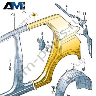 Отрезная деталь (боковина) Volkswagen T-Roc Cross 2019-2024 2GM809843AКупить отрезную деталь (боковина) 2GM809843A на Фольксваген Т-рок Кросс 2019-2024 по минимальной цене