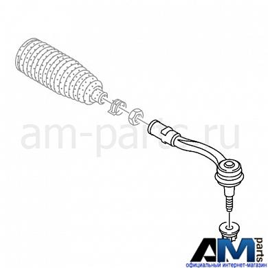 Наконечник рулевой тяги левый на Audi R8 4S0423811B