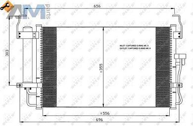 Радиатор кондиционера NRF (35465) на Audi A4 (B7) 2005-2009 2.0Diesel