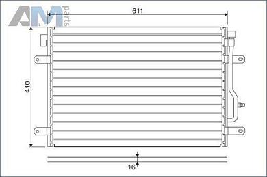 Радиатор кондиционера VALEO (817741) для Audi A4 (B7) 2005-2009 1.6/1.8 (102/163 л.с.)