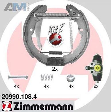 Барабанные керамические тормозные колодки ZIMMERMANN 209.9010.84  Skoda Tour (1996-2011)