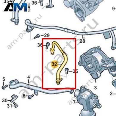 Шланг системы охлаждения VAG 06M145947GКупить шланг системы охлаждения 06M145947G Фольксваген/Ауди/Шкода- акция