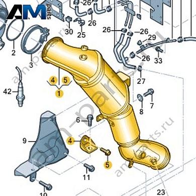 Труба выпуска ОГ с нейтрализатором Volkswagen AMAROK 2017-2022 2H6254200AXКупить трубу выпуска ОГ с нейтрализатором 2H6254200AX Фольксваген Амараок 2017-2022- акция