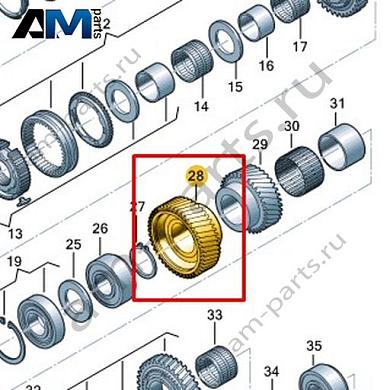 Шестерня VAG 0F6311351Купить шестерню 0F6311351 на Фольксваген/Ауди/Шкоду- акция