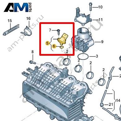 Датчик давления VAG 04E906051AКупить датчик давления 04E906051A на Фольксваген/Ауди/Шкоду- спец. Цена