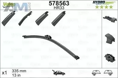 Комплект щеток стеклоочистителя (578563) VALEO для Audi A3 (8V) 2012-2020