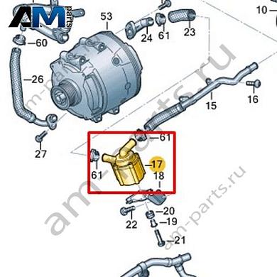 Циркуляционный насос VAG 057121601Купить циркуляционный насос 057121601 на Фольксваген/Ауди/Шкоду на выгодных условиях