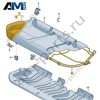 Наполнитель подушки сиденья Volkswagen id3 2020-2024 10A885175EКупить наполнитель подушки сиденья 10A885175E на Фольксваген id3 2020-2024 на выгодных условиях