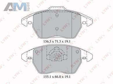 Колодки тормозные передние LYNX для Jetta 2010-2018 BD-2206