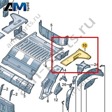 Накладка для лонжерона Volkswagen id3 2020-2024 1EA802851Купить накладку для лонжерона 1EA802851 для Фольксваген id3 2020-2024- выгодные цены