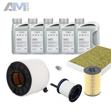 Оригинальный набор для ТО-2/4 Audi Q5 2020-2026 40TDI (2.0TDI) (с маслом LongLife III 5W30 (допуск 504/507)