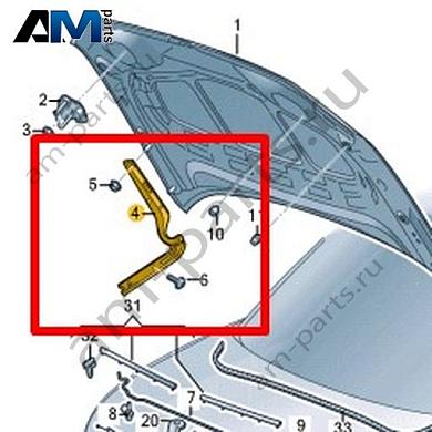 Петля капота левая Volkswagen T-Roc Cross 2019-2024 2GM823301AКупить петлю капота левую 2GM823301A Фольксваген Т-рок Кросс 2019-2024- акция