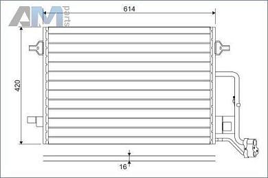 Радиатор кондиционера VALEO (817679) на Volkswagen Passat B5 (1997-2005) 1.8T