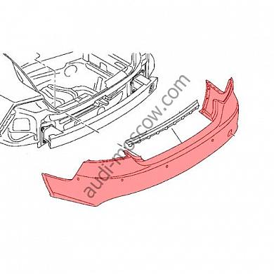 Облицовка бампера заднего для Audi A7 4G8807067SGRUЗаказать оригинальную облицовку бампера заднего Audi A7 4G8807067SGRU- Подходит для автомобилей на гарантии