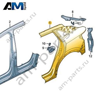 Отрезная деталь (боковина) Volkswagen id4/id5 2021-2024 11A809837Купить отрезную деталь (боковина) 11A809837 для Фольксваген id4/id5 2021-2024- бесплатная доставка