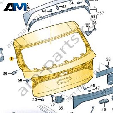 Крышка багажного отсека Volkswagen T-Roc Cross 2019-2024 2GM827025DКупить крышку багажного отсека 2GM827025D Фольксваген Т-рок Кросс 2019-2024- спец. Цена