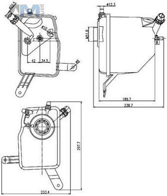Расширительный бачок ОЖ (MAHLE/KNECHT) CRT205000S для BMW 5 серия (E60 ) 2003-2009 520i