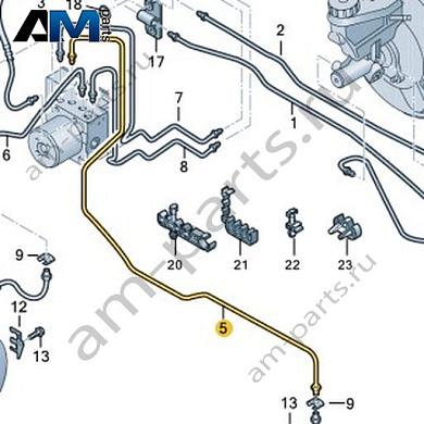 Тормозная трубка от гидравлической системы к тормозному шлангу Volkswagen AMAROK 2017-2022 2H4614727Купить тормозную трубку от гидравлической системы к тормозному шлангу 2H4614727 для Фольксваген Амараок 2017-2022- минимальная цена