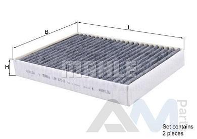 Салонный фильтр угольный KNECHT (LAK675/2/S) на BMW 6 серии (G32) 630iX