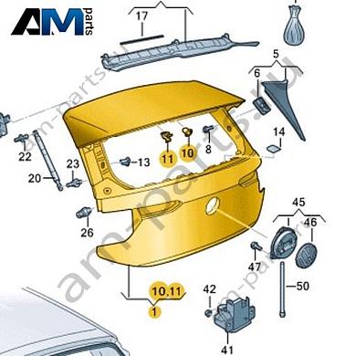 Крышка багажного отсека Volkswagen id3 2020-2024 10A827021LКупить крышку багажного отсека 10A827021L для Фольксваген id3 2020-2024- гарантия наличия