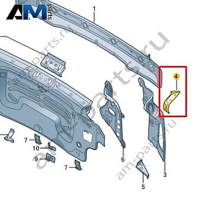 Замыкающая панель Volkswagen id3 2020-2024 10A813538AКупить замыкающую панель 10A813538A для Фольксваген id3 2020-2024- выгодные цены