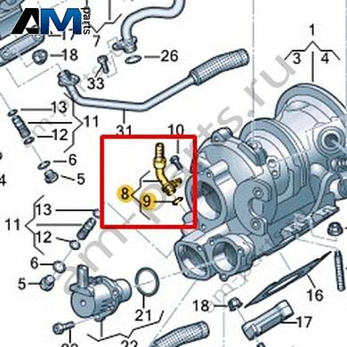 Штуцер VAG 06M133382AКупить штуцер 06M133382A на Фольксваген/Ауди/Шкоду по минимальной цене