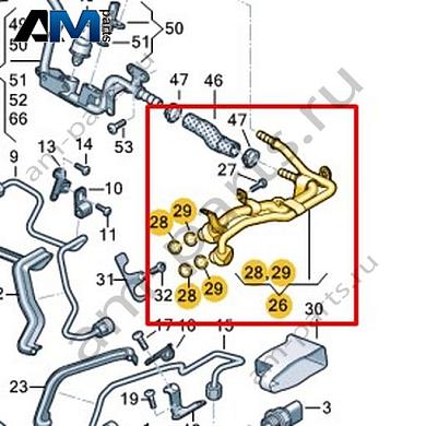 Топливопровод VAG 057130300CEКупить топливопровод 057130300CE на Фольксваген/Ауди/Шкоду- гарантия наличия