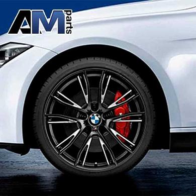 Комплект летних колес черных матовых BMW 3 серии F30 рестайлинг (M Performance) 36112352867