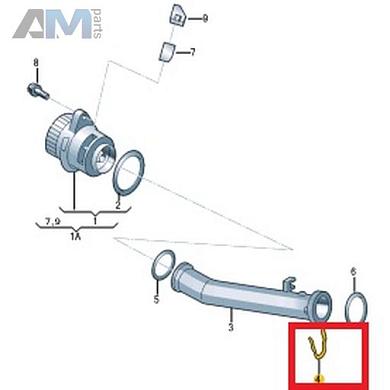 Пружинный фиксатор VAG 032121142LКупить пружинный фиксатор 032121142L на Фольксваген/Ауди/Шкоду- бесплатная доставка