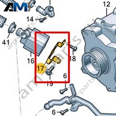 Кронштейн дополнительного насоса ОЖ VAG 059121214AAКупить кронштейн дополнительного насоса ОЖ 059121214AA Фольксваген/Ауди/Шкода- спец. Цена