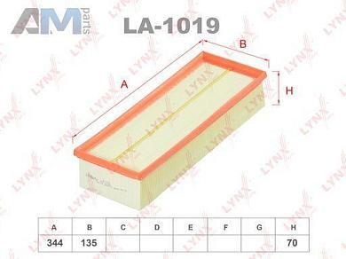 Воздушный фильтр LYNX для Yeti 2009-2018 1.8 TSI CDAA/CDAB (152/160 л.с.) LA-1019