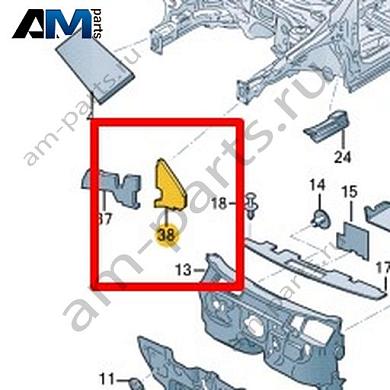 Шумоизоляция крыла Volkswagen T-Roc Cross 2019-2024 2GM864237AКупить шумоизоляцию крыла 2GM864237A для Фольксваген Т-рок Кросс 2019-2024- выгодные цены
