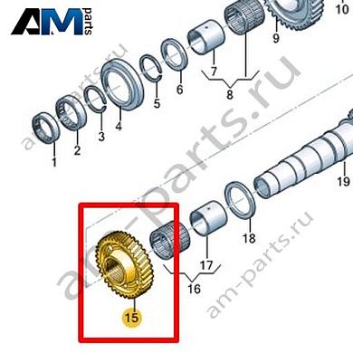 Свободно вращающаяся шестерня VAG 0CK311349SКупить свободно вращающуюся шестерню 0CK311349S Фольксваген/Ауди/Шкода- минимальная цена